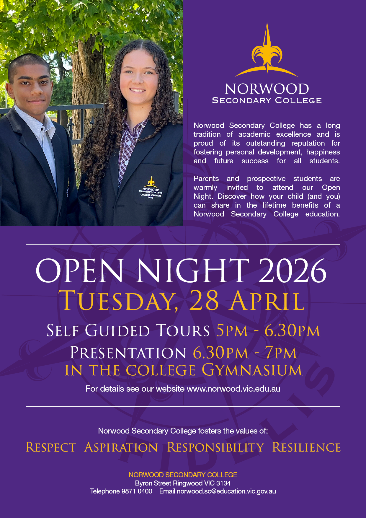 NSC 2026 Open Night Flyer
